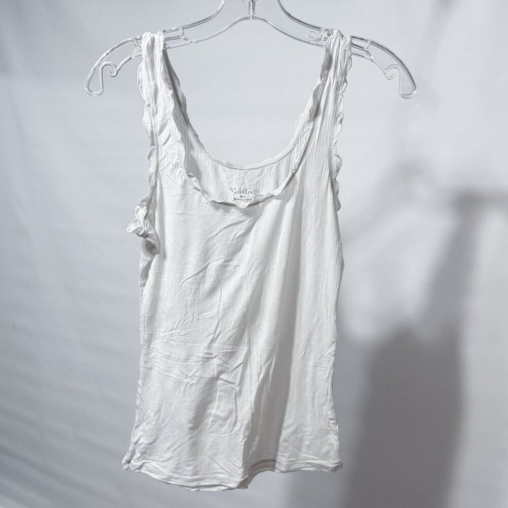 Negative Underwear Whipped Flutter Tank White Small